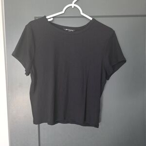 Athleta Signature rib, crop tea, black size, extra large